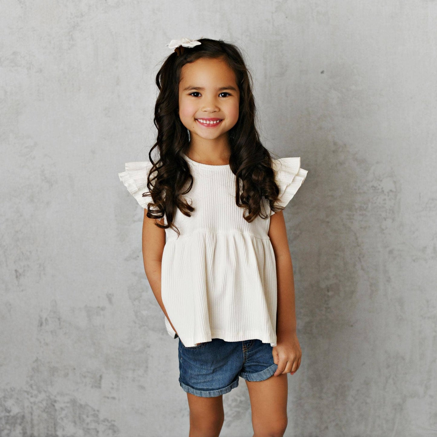 Ruffle Flutter Sleeve Shirt