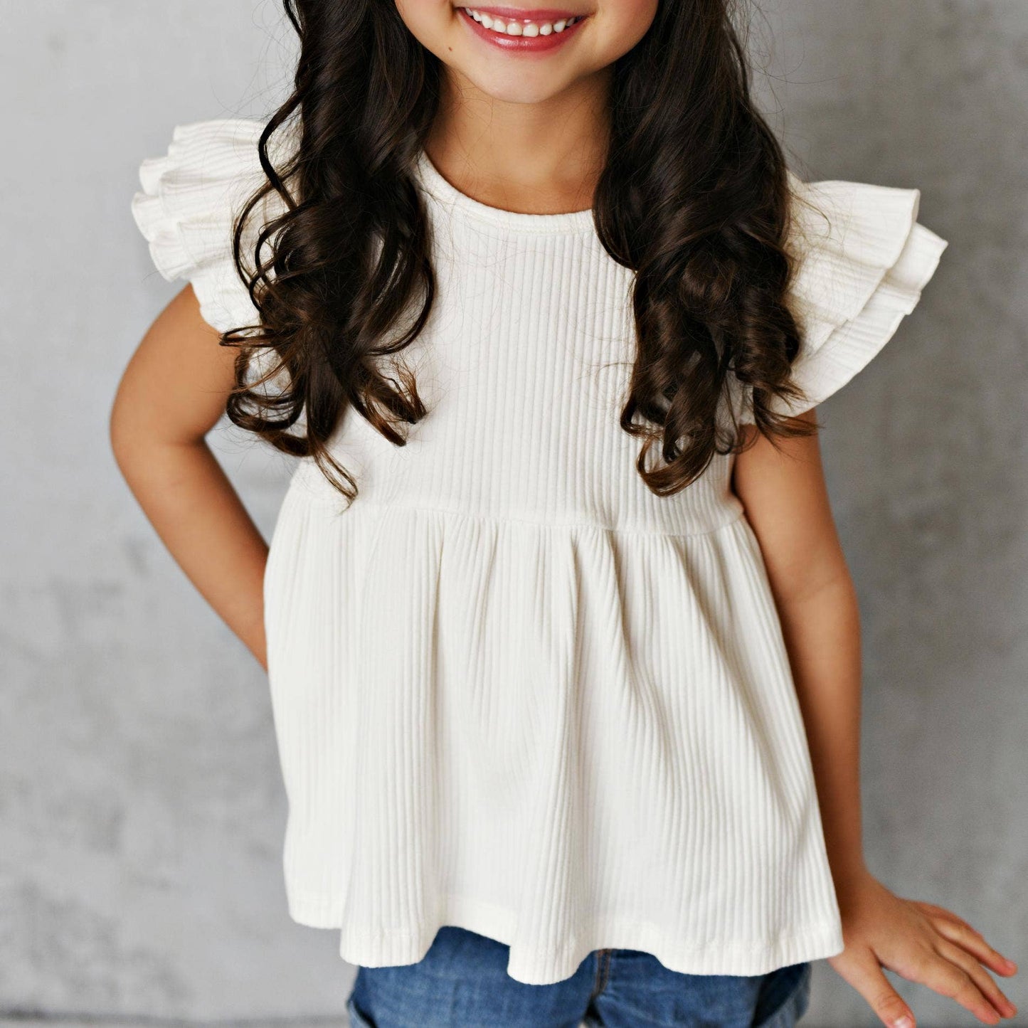Ruffle Flutter Sleeve Shirt