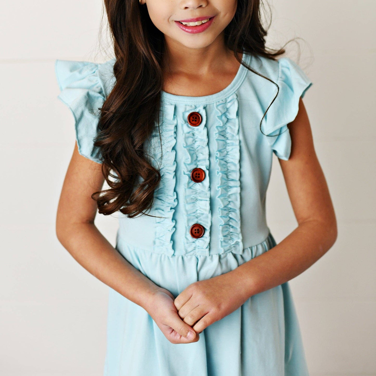 Pastel Ruffle Dress - Lilac & Pastel Blue