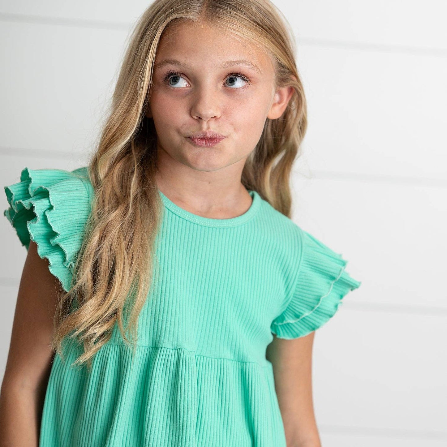 Ruffle Flutter Sleeve Shirt
