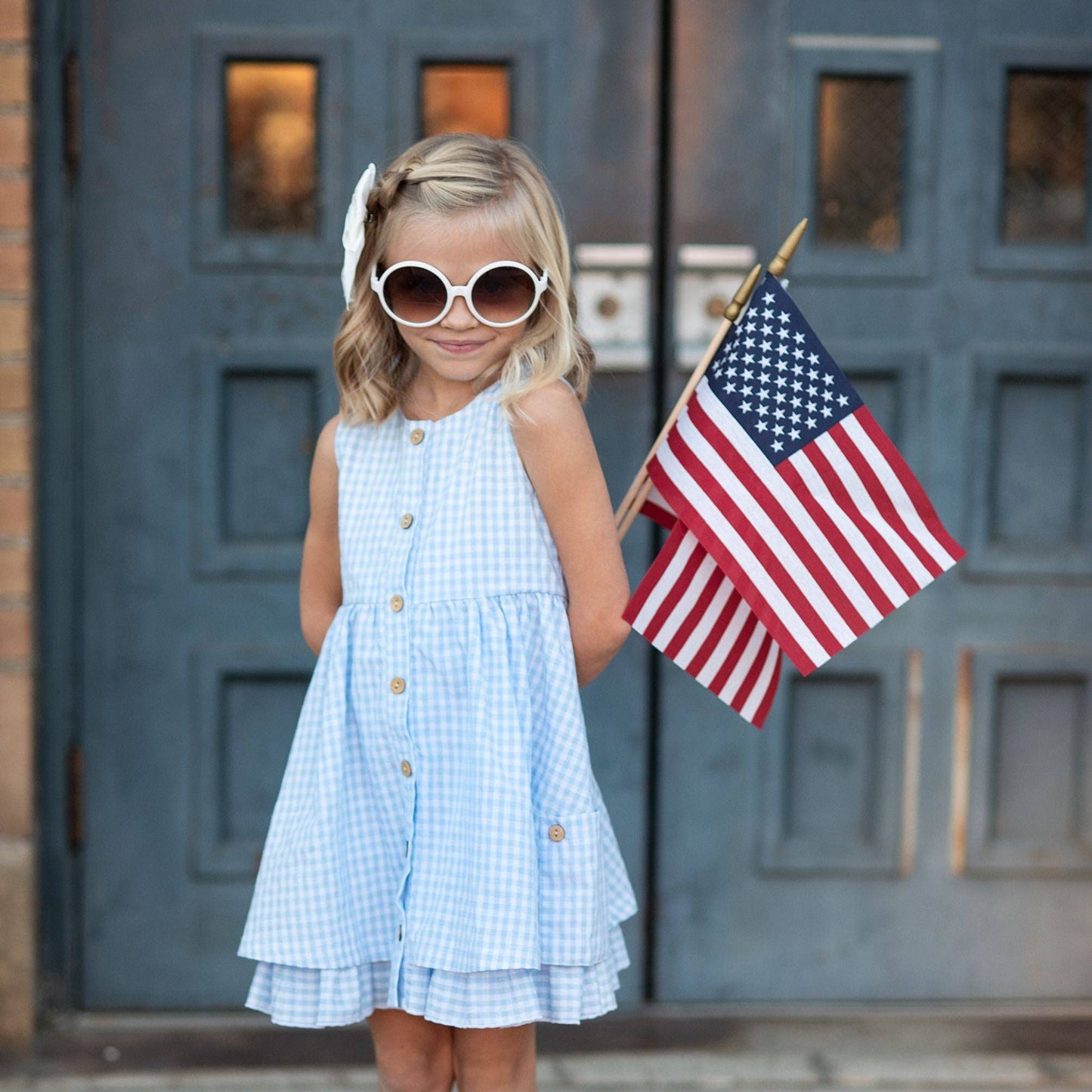 Gingham Ruffle Dress