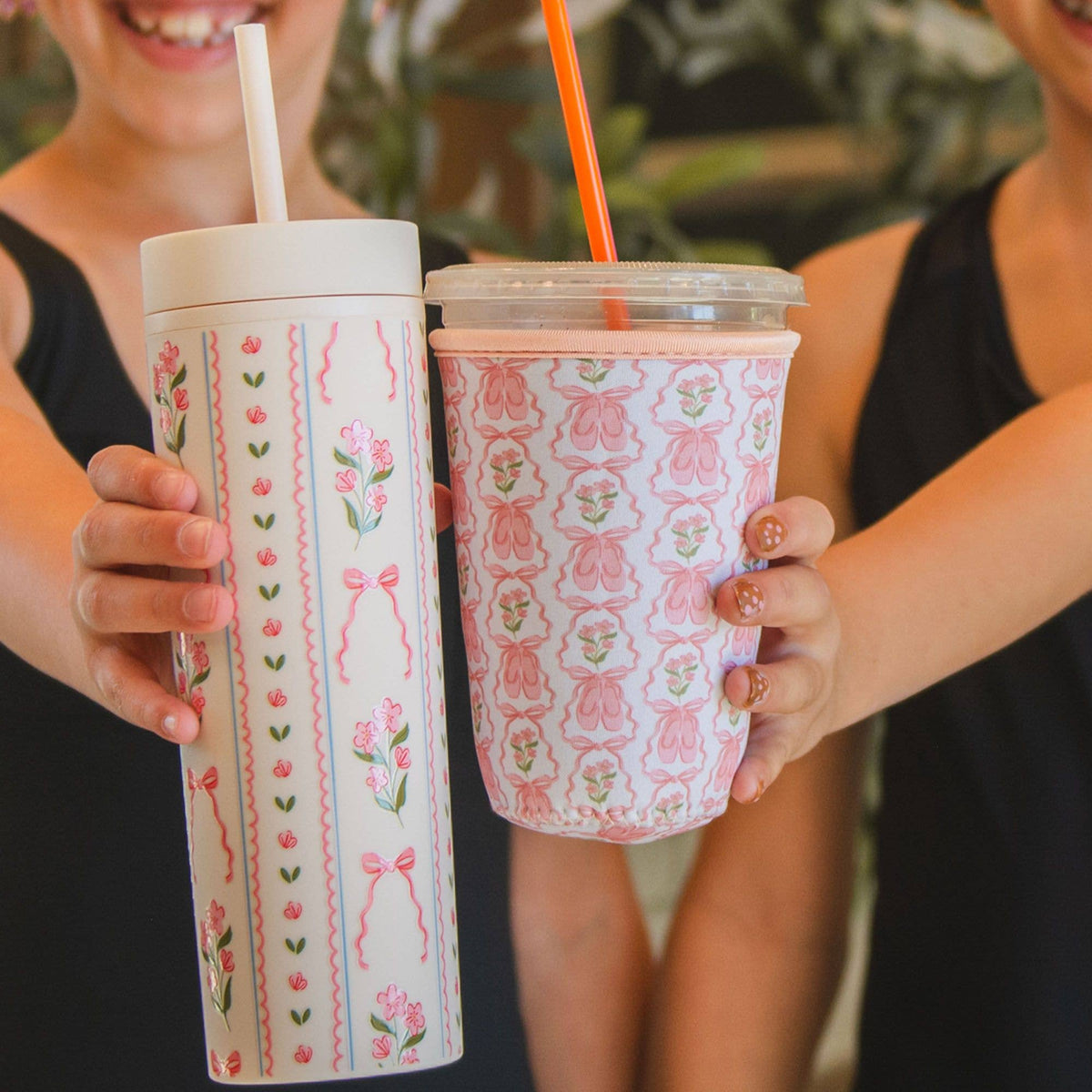 Ballet Slippers & Florals Dance Drink Sleeve: Small