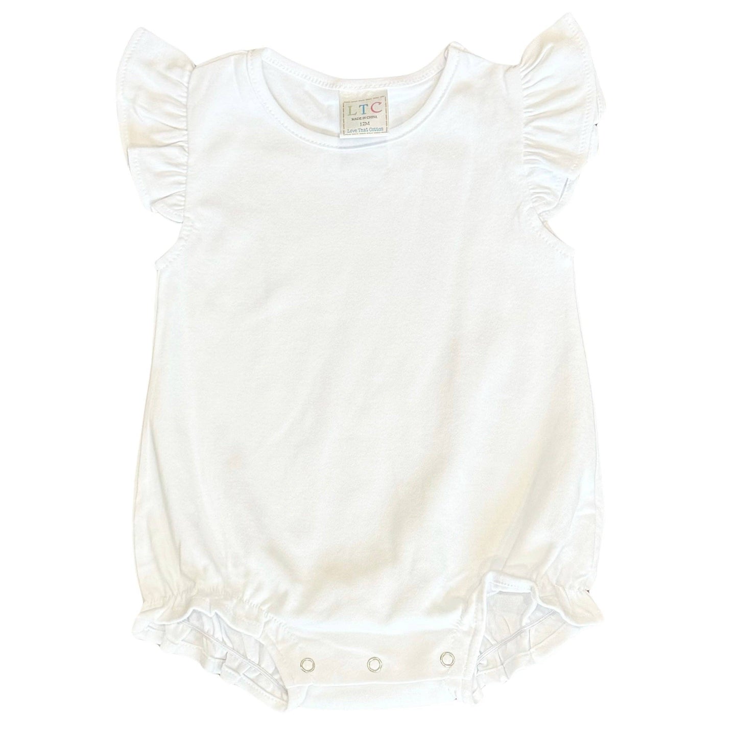 Flutter Sleeve Knit Bubble: White / 3M