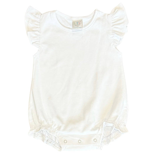 Flutter Sleeve Knit Bubble: White / 3M