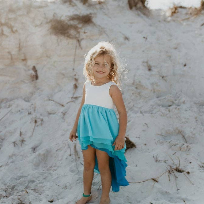 Hi-Lo Ombre Tiered Dress