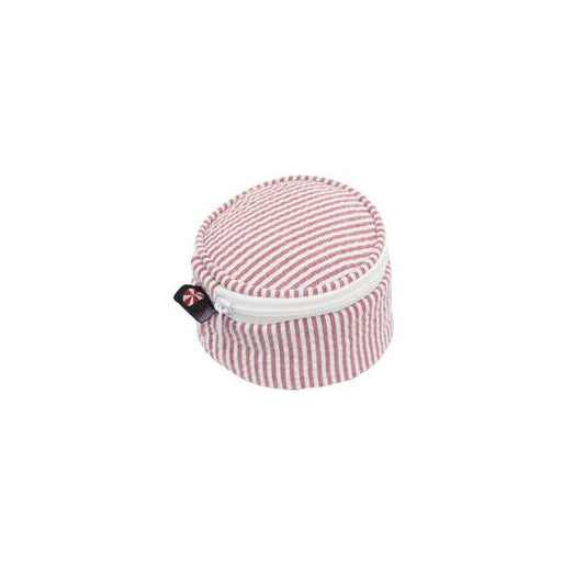 3" Red Seersucker Mini Button | Mint