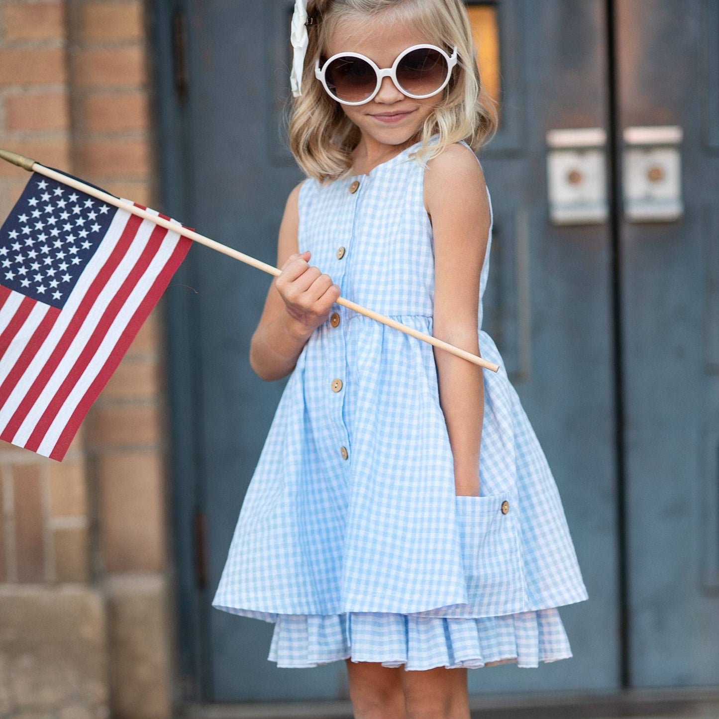 Gingham Ruffle Dress