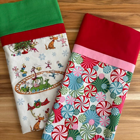 Handmade Holiday Pillowcases