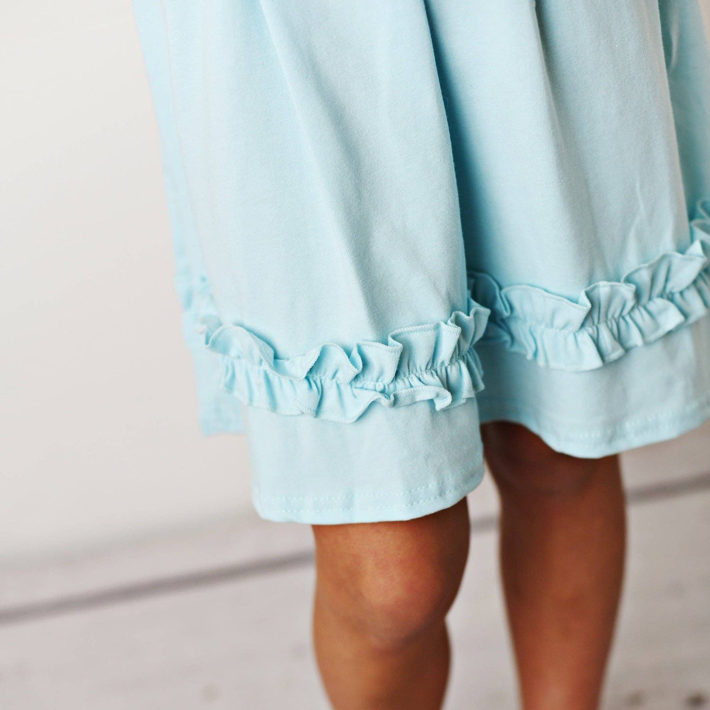 Pastel Ruffle Dress - Lilac & Pastel Blue